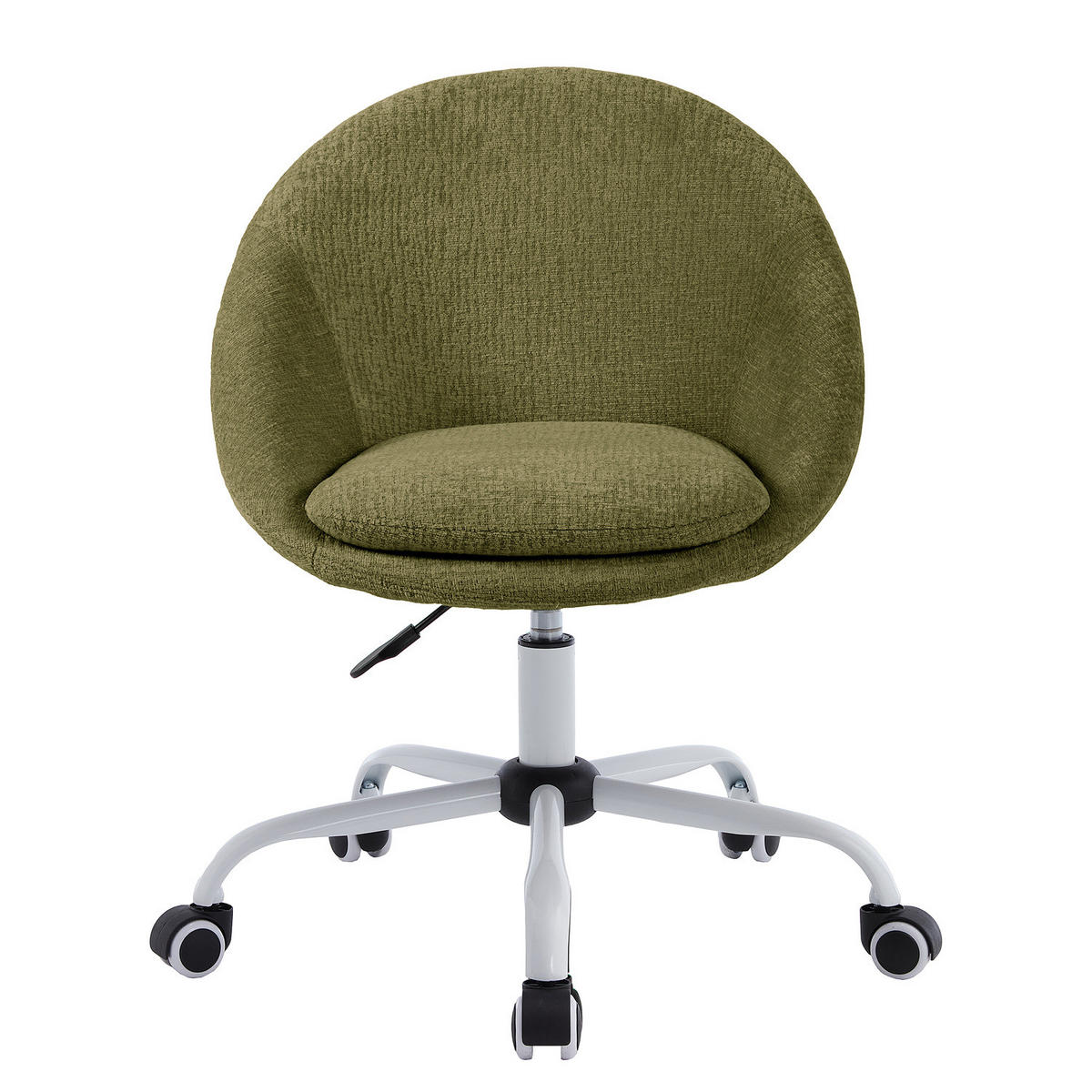 BÜROSTUHL - Strukturstoff - Weiß/Grün, Textil/Metall (58/79/60cm) - home24