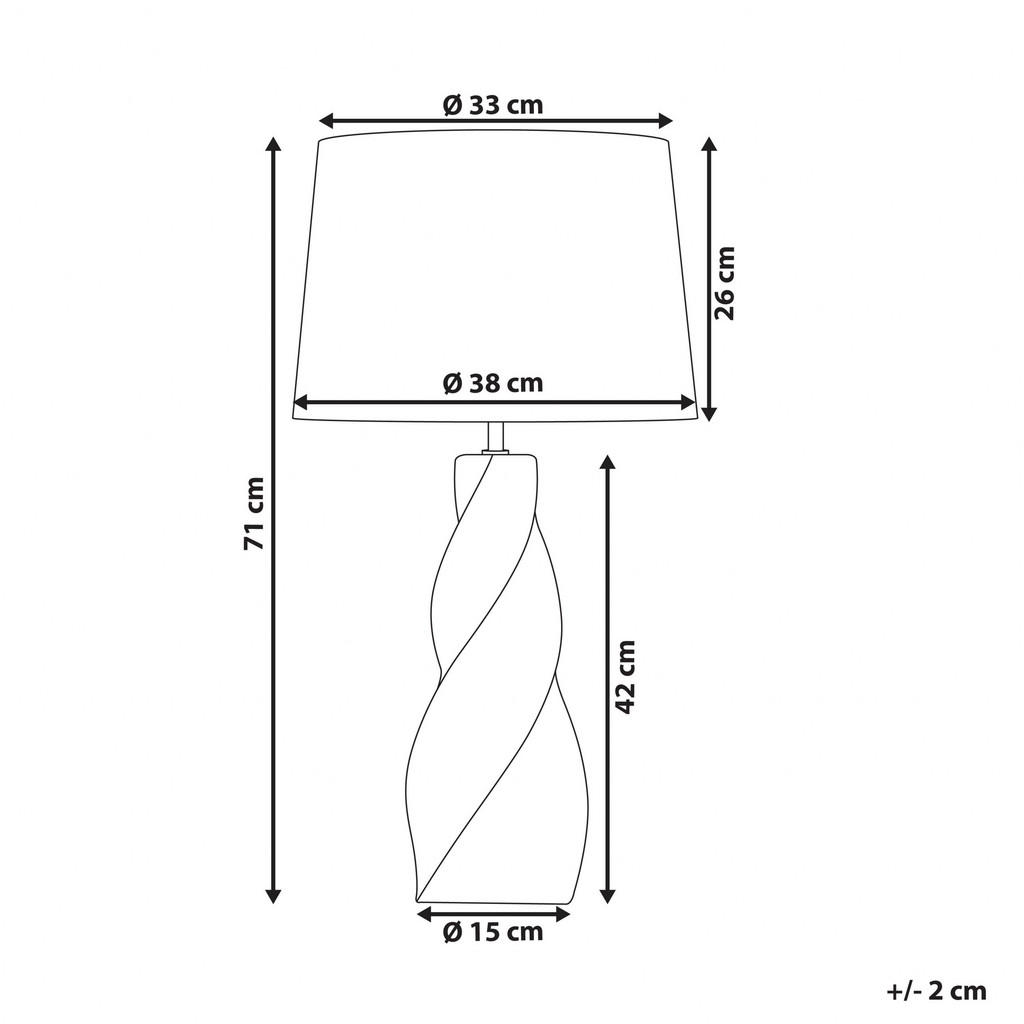 Thumbnail - Beliani Tischlampe, Grau, Keramik, E27, 38x71x38 cm, Lampen & Leuchten, Innenbeleuchtung, Tischlampen, Tischlampen
