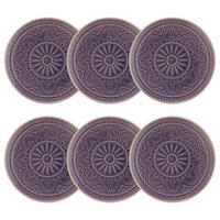 TELLER 6er-Set Sumatra 21 cm - Violett, Keramik (21/21/2cm) - Butlers
