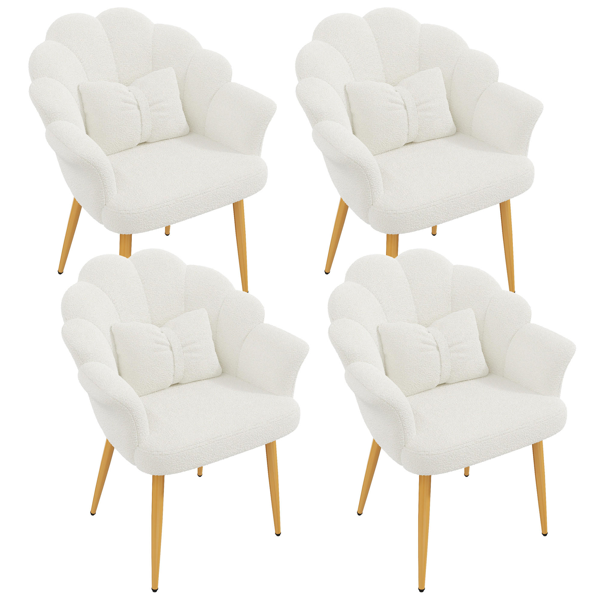 ComfortXL Armlehnstuhl-Set Weiß 65.5x85x64 cm