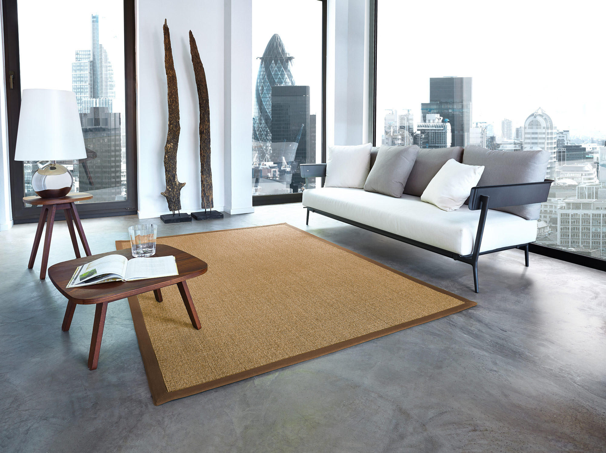 TEPPICH Sisal Manaus hanf/havanna 200x250cm - Sandfarben/Braun, Textil (200/250cm) - Astra