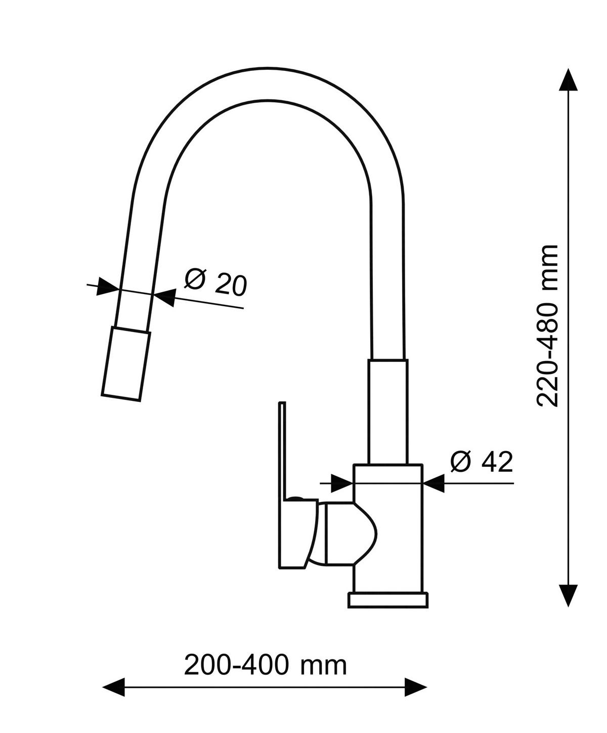 GRANITSPÜLE Teor mit Batterie Siphon - Schwarz, Kunststoff/Stein (42/17/46cm) - Granitan