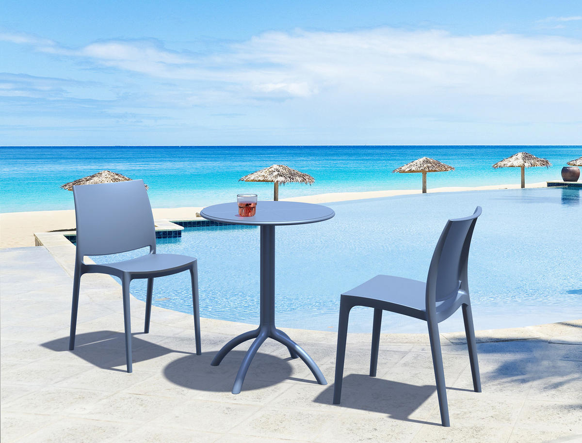 STUHL ENZO dunkelgrau - Dunkelgrau/Anthrazit, Kunststoff (45/81/50cm) - Légia Home