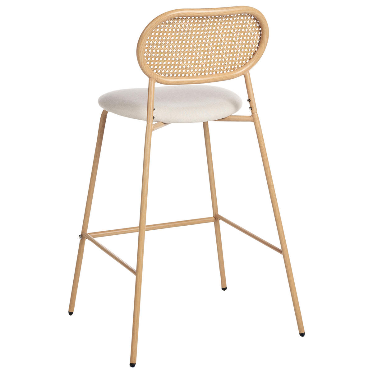 BARSTUHL 2er-Set Hellbraun Adaver - Beige, Metall (57/102/52cm) - Beliani