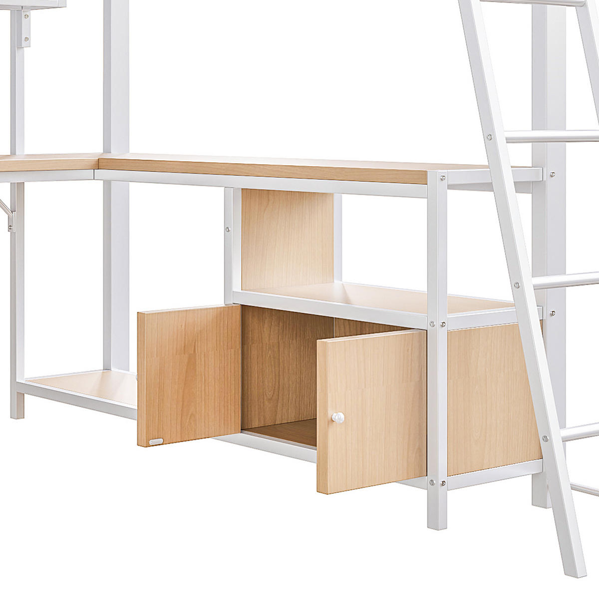 HOCHBETT Eisen 140/200 cm Weiß - Weiß, Metall - Raumix