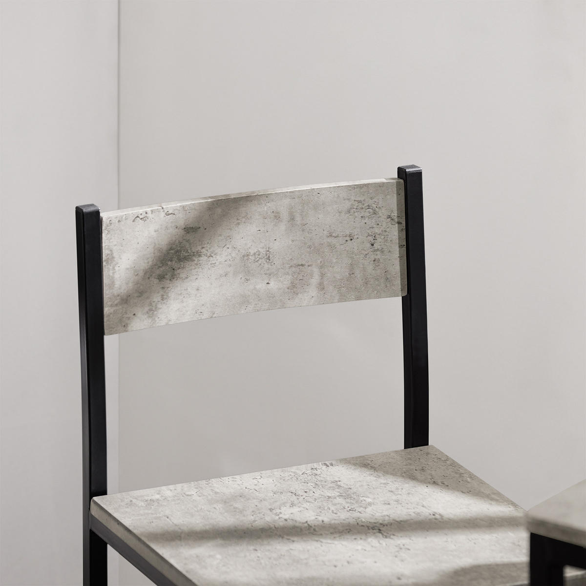 BARTISCH + 2 x BARSTÜHLE - Grau, Holzwerkstoff (89/87/45cm) - SoBuy