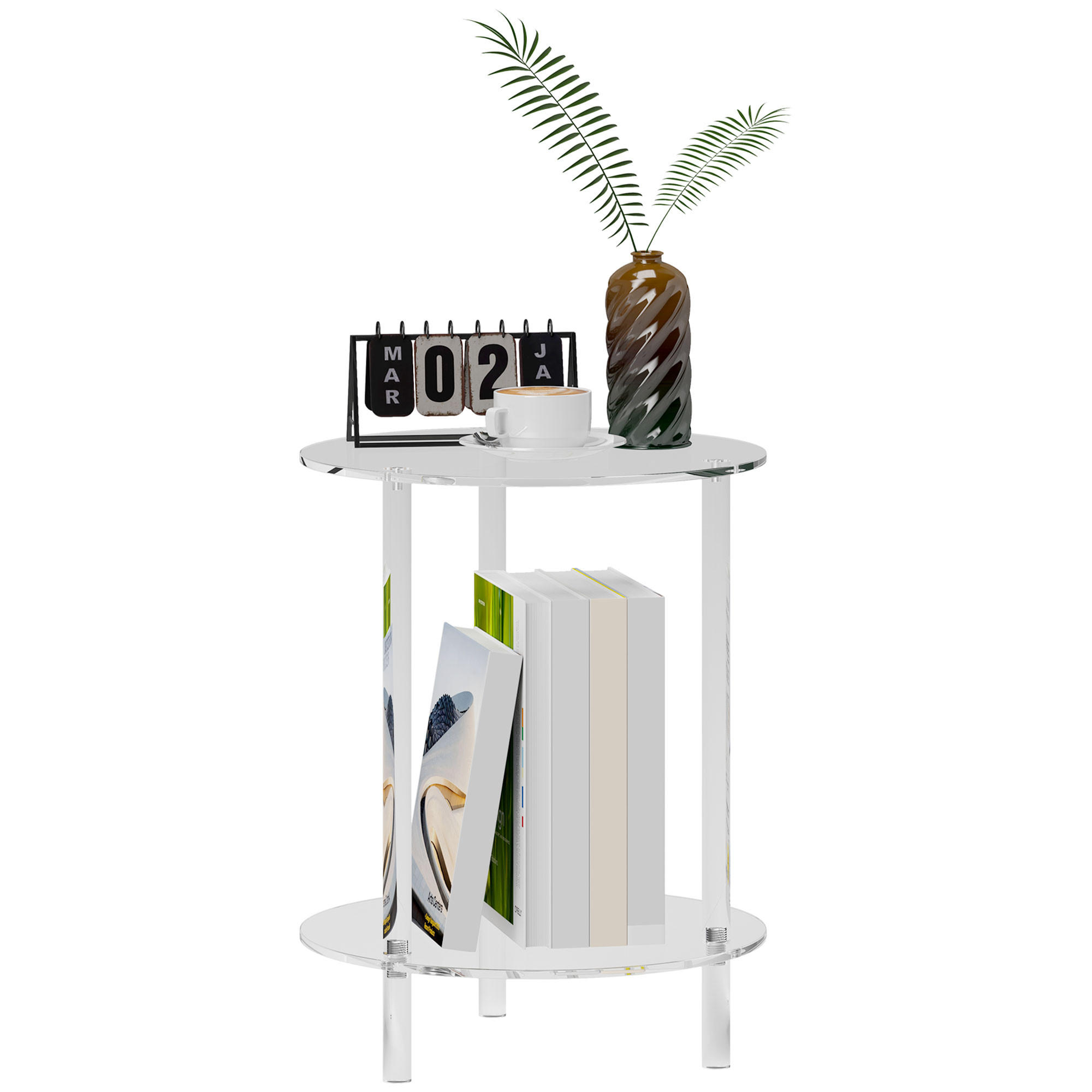 BEISTELLTISCH Transparent 1 Stück - Transparent, Kunststoff (40/40/50cm) - GiPP