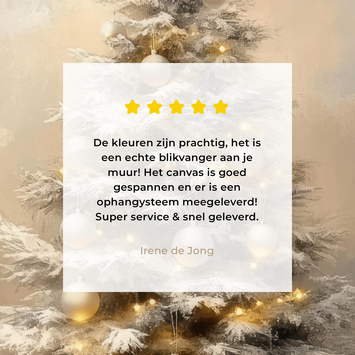 LEINWANDBILD Weihnachten - Weihnachtsbaum - Schnee - Kunst Room Decor 30x40 cm - Champagner, Textil (30/40cm) - MuchoWow