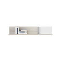 KINDER-WANDREGAL REMI 13 120 cm breit in Eichenweiß / Weiß Matt / Anthrazit - Eichefarben/Anthrazit, Holzwerkstoff (120/25/25cm) - Deine Möbel 24