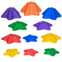 FLUSSSTEINE 11ER Balance-Steine Kleinkinder Sprungbrett Trittsteine Rutschfest - Multicolor, Kunststoff (40.5/20/40.5cm) - Outsunny