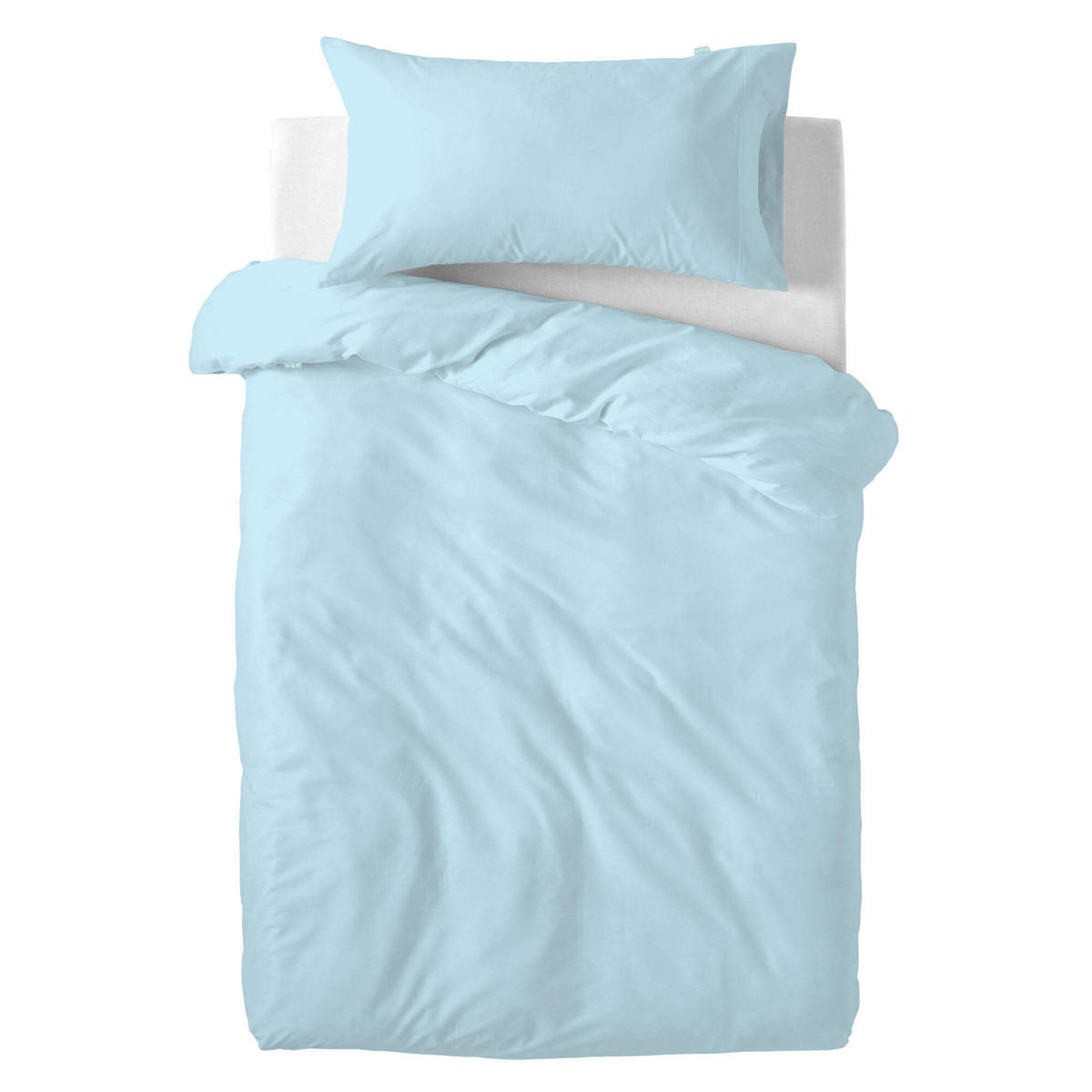 BETTBEZUG 2er-Set teiliges basic 115x145 cm (kinderbett) blau - Blau, Textil (115/145cm) - Happy Friday