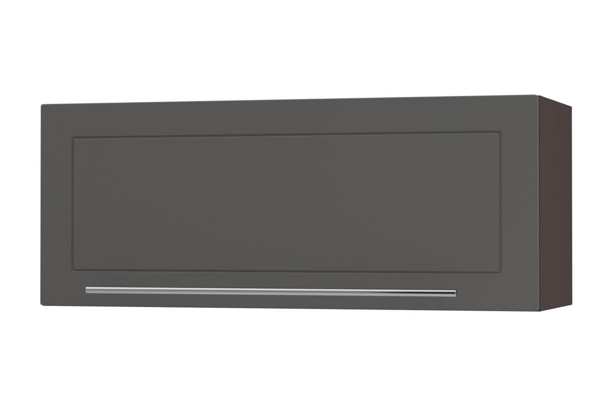 KLAPPHÄNGESCHRANK Kvantum W4B/90 Graphit Matt / Lava Matt 90 / 32,5 / 36cm - Dunkelgrau/Graphitfarben, Holz/Holzwerkstoff (90/36/32.5cm) - Feldmann-Wohnen