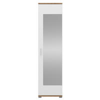 GARDEROBENSCHRANK Hola Wotan Eiche / weiß 50 / 33,5 / 198,5cm - Eichefarben/Silberfarben, Holz/Holzwerkstoff (50/198.5/33.5cm) - Feldmann-Wohnen