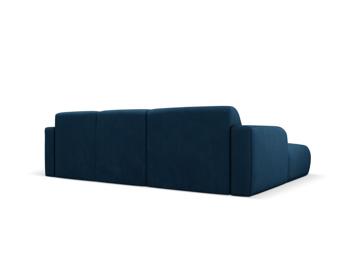 ECKSOFA links Molino aus strukturiertem Stoff königsblau 4 Sitzplätze - Blau, Textil (170/250cm) - Micadoni