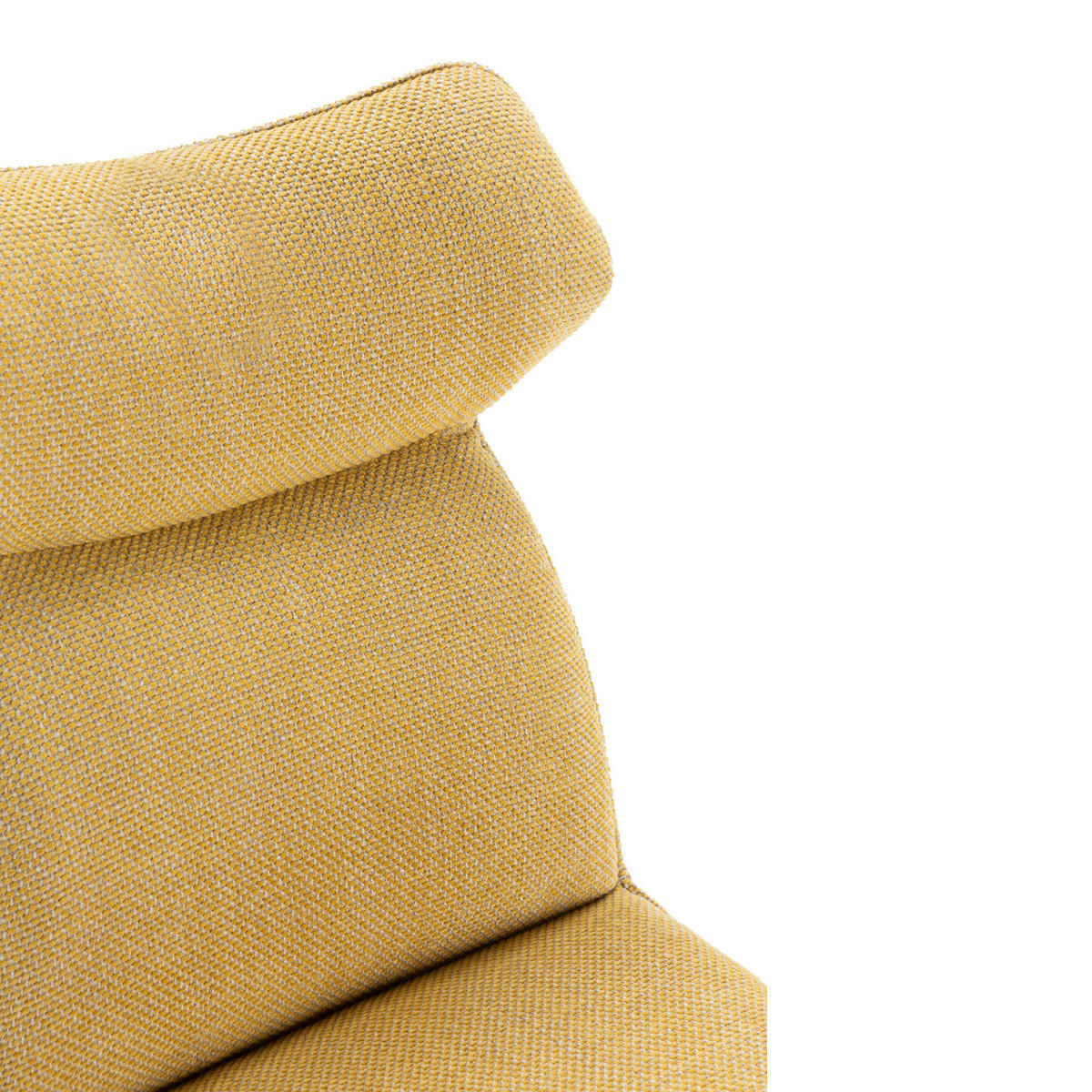STÜHLEN (Set aus 2) aus stoff mit schwarzen metallbeinen - dara 47/65/51 cm - Gelb, Textil (65/51/47cm) - Calicosy