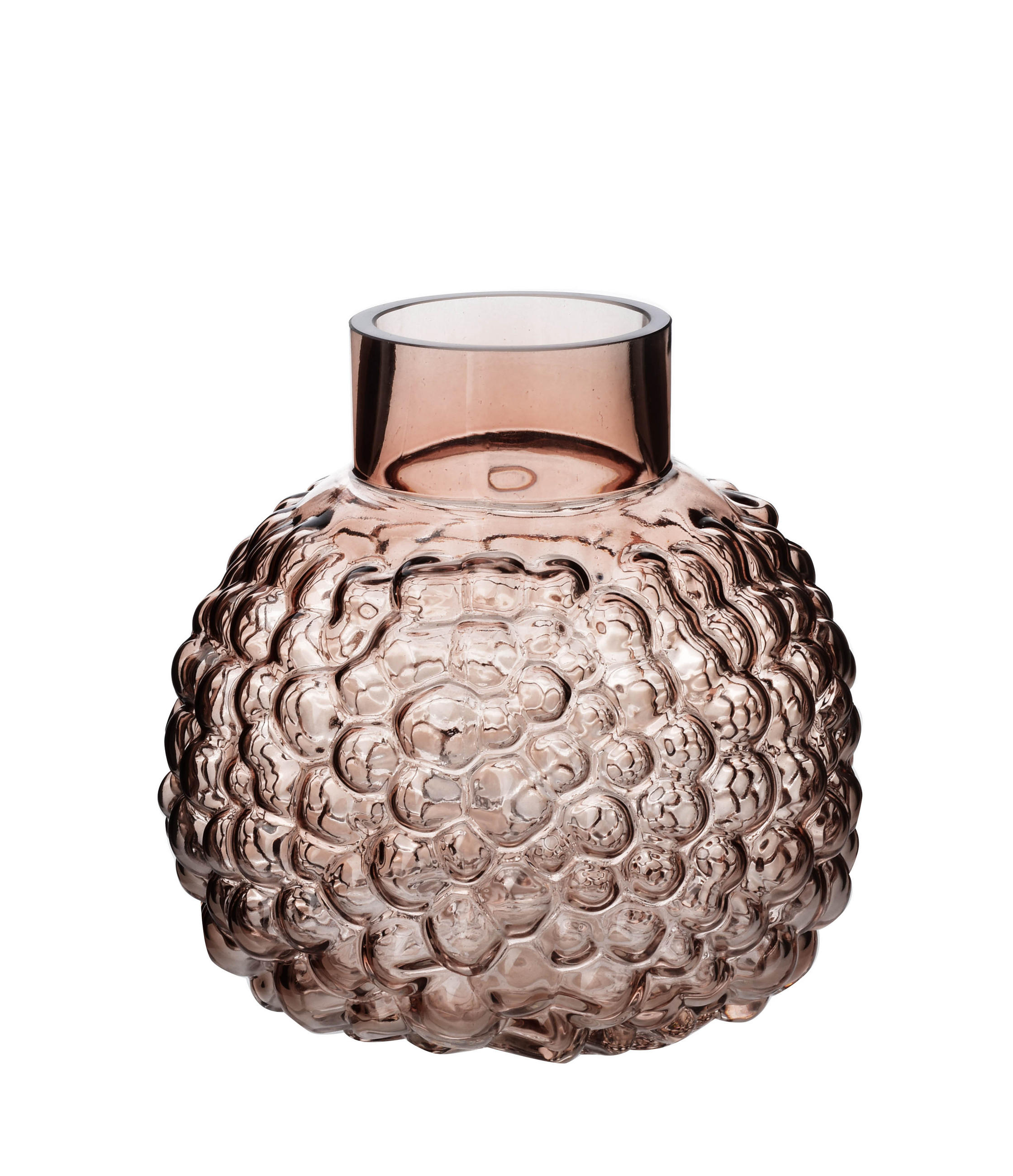 VASE Serenite Beige 18.5/18.5/20.5 cm Glas - Beige, Glas (20.5cm) - Mondex