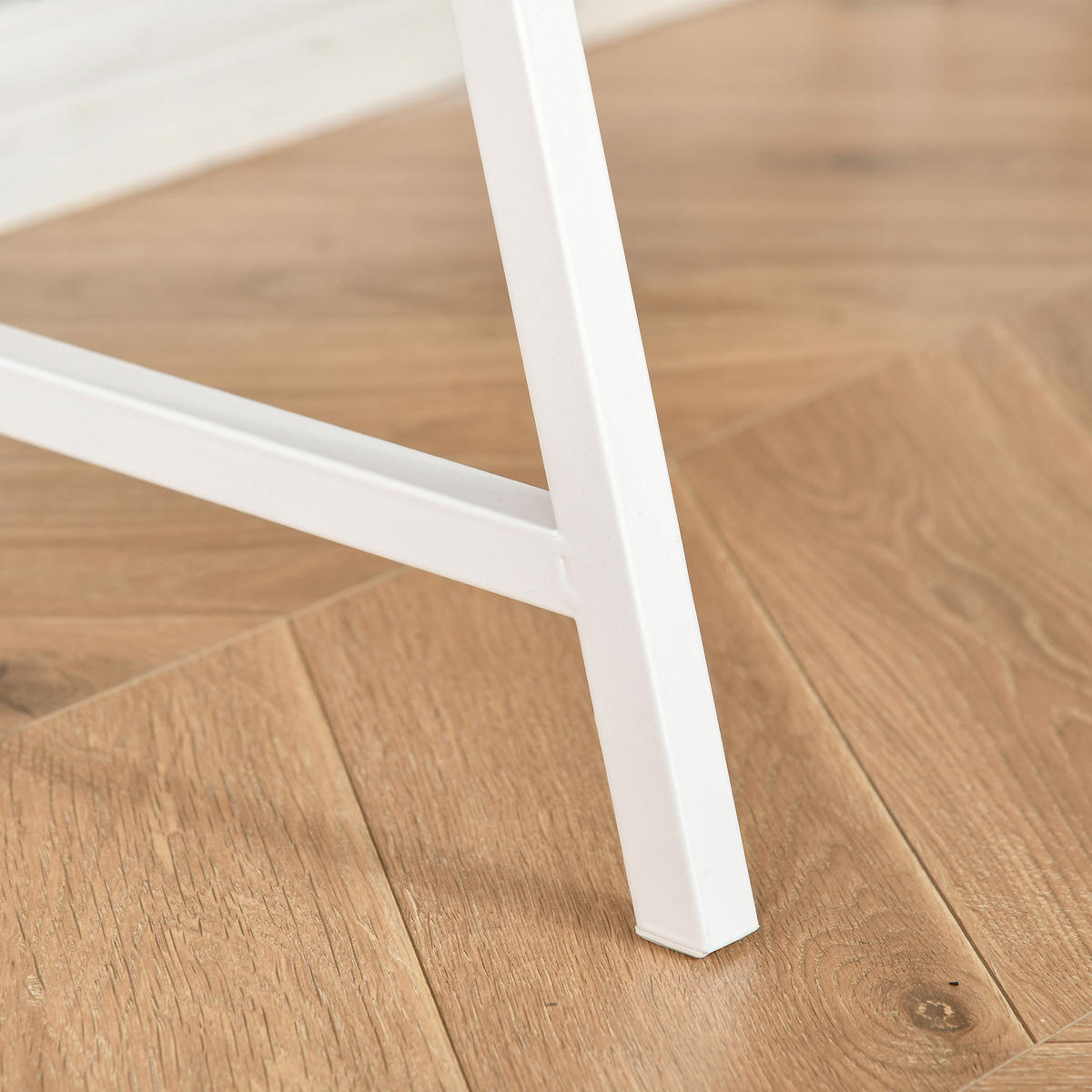 SEKRETÄR SCHREIBTISCH Weiß und Eichefarben mit Schublade und Ablage 80/50/100 cm - Naturfarben, Holzwerkstoff (50/80/100cm) - PANGIVO