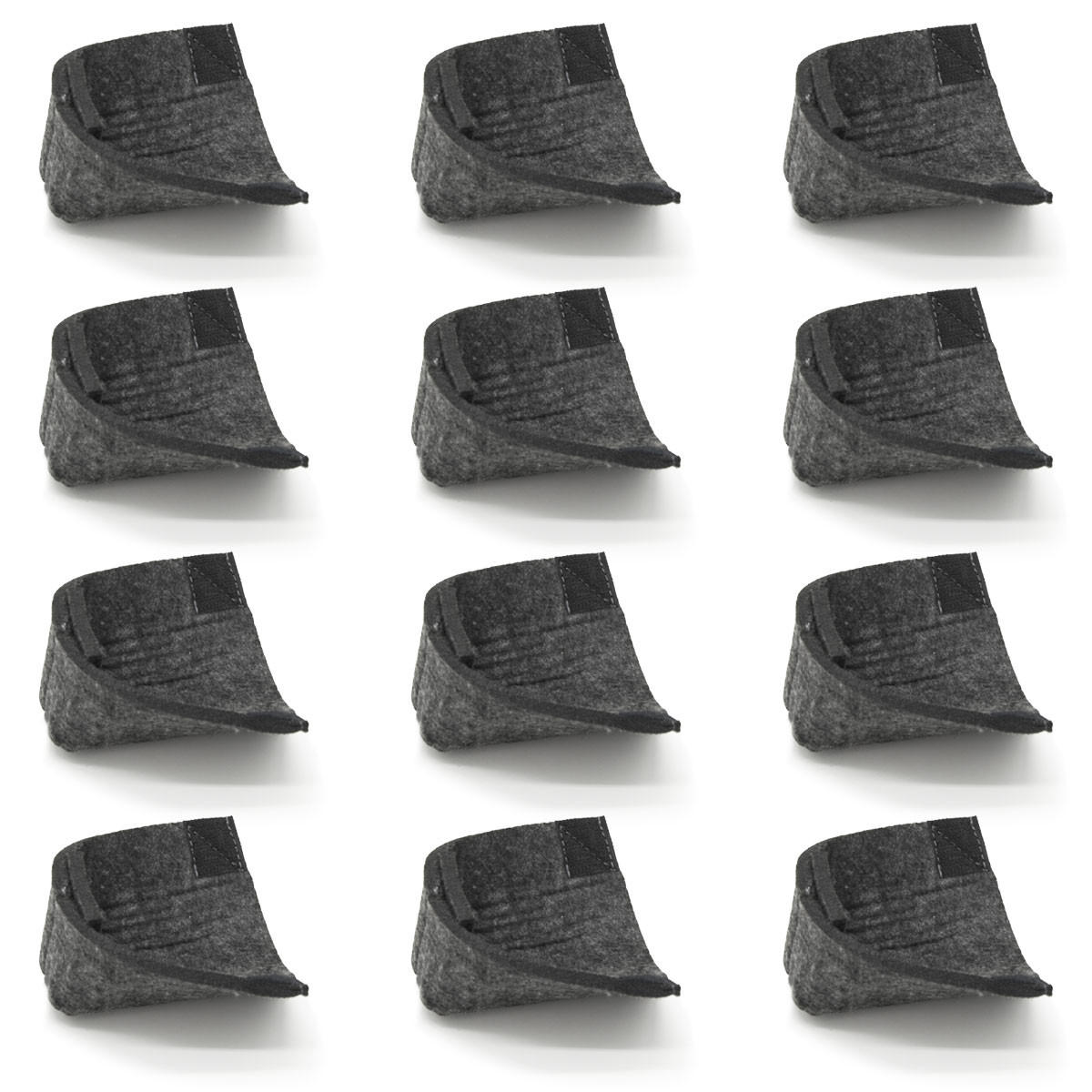 FILZ-BODENSCHONER für Bierzeltgarnitur, 12er Set Grau - Grau, Kunststoff (6/10cm) - Dunedesign