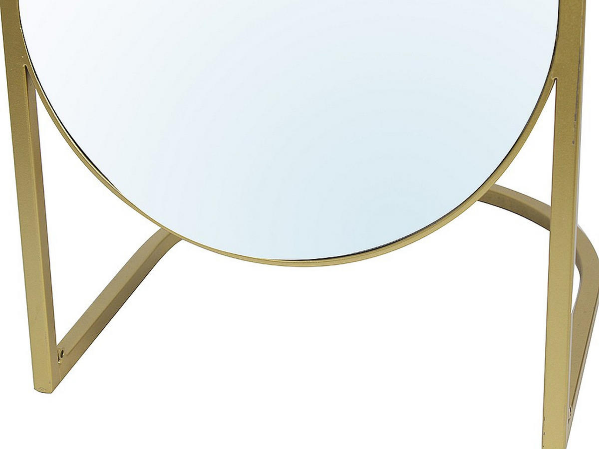 STANDSPIEGEL mit Füßen - 41 cm x 44 cm - metall - goldfarben Zineb - Goldfarben, Metall (41/171/44cm) - Vente-Unique