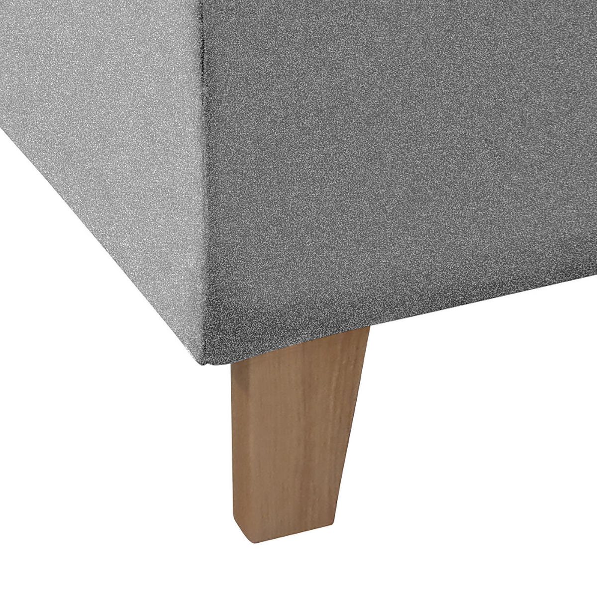 POLSTERBETT - Webstoff - Grau, Textil (140/200cm) - home24