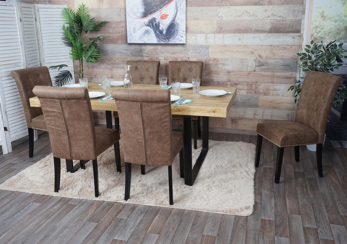 ESSZIMMERSTUHL FIELD 2 Dunkelbraun 6er-Set - Dunkelbraun/Braun, Textil (47/98/62cm) - MCW