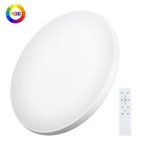 DECKENLEUCHTE CE1533W LED APP CCT RGB Weiss - Weiß, Kunststoff (30.5/30.5/5.5cm) - LOVHAUS