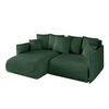 ECKSOFA mit Schlaffunktion und Bettkasten ONESK-L 208x165x40 Grün Cord - Grün, Holzwerkstoff/Kunststoff (208/165cm) - ALTDECOR