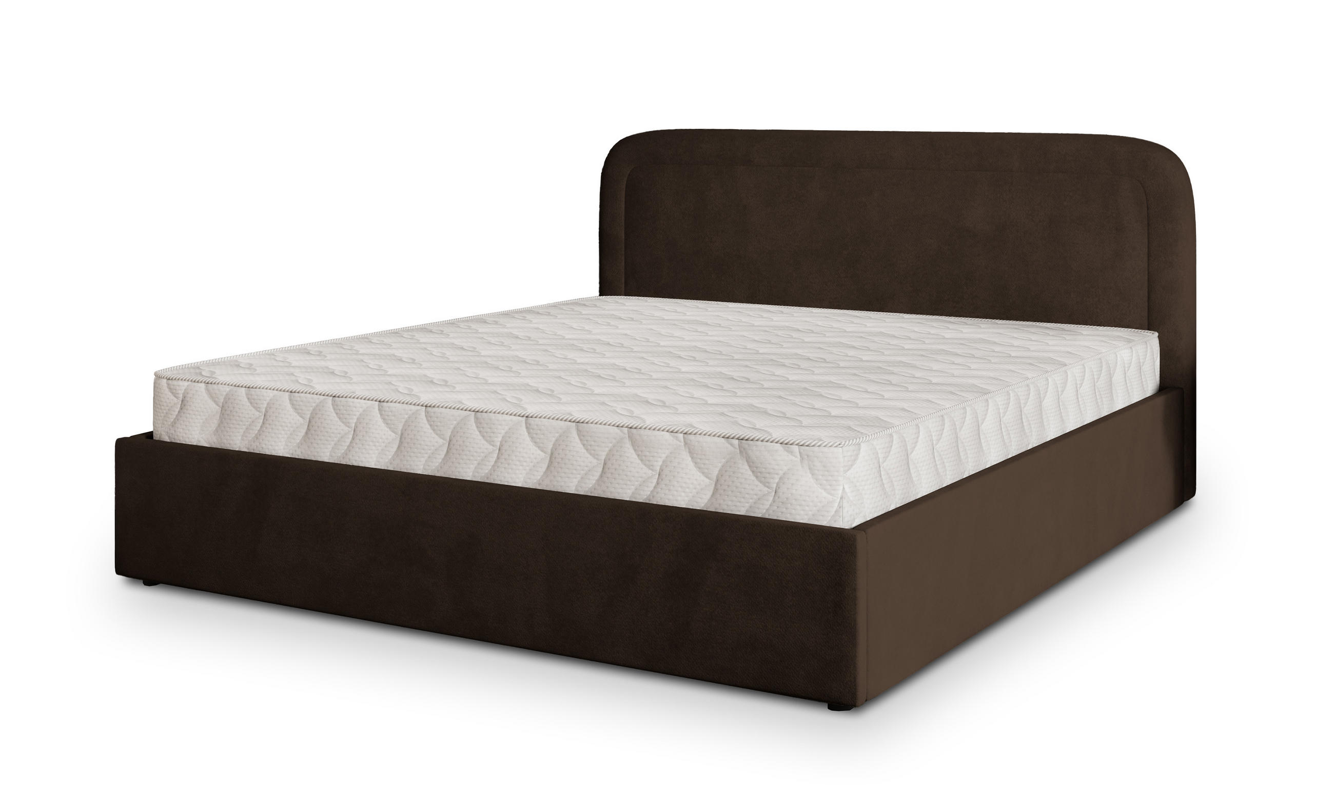 POLSTERBETT BENIRA K 140x200 cm mit Bettkästen - Braun - Braun, Holz (140/200cm) - MASSENO