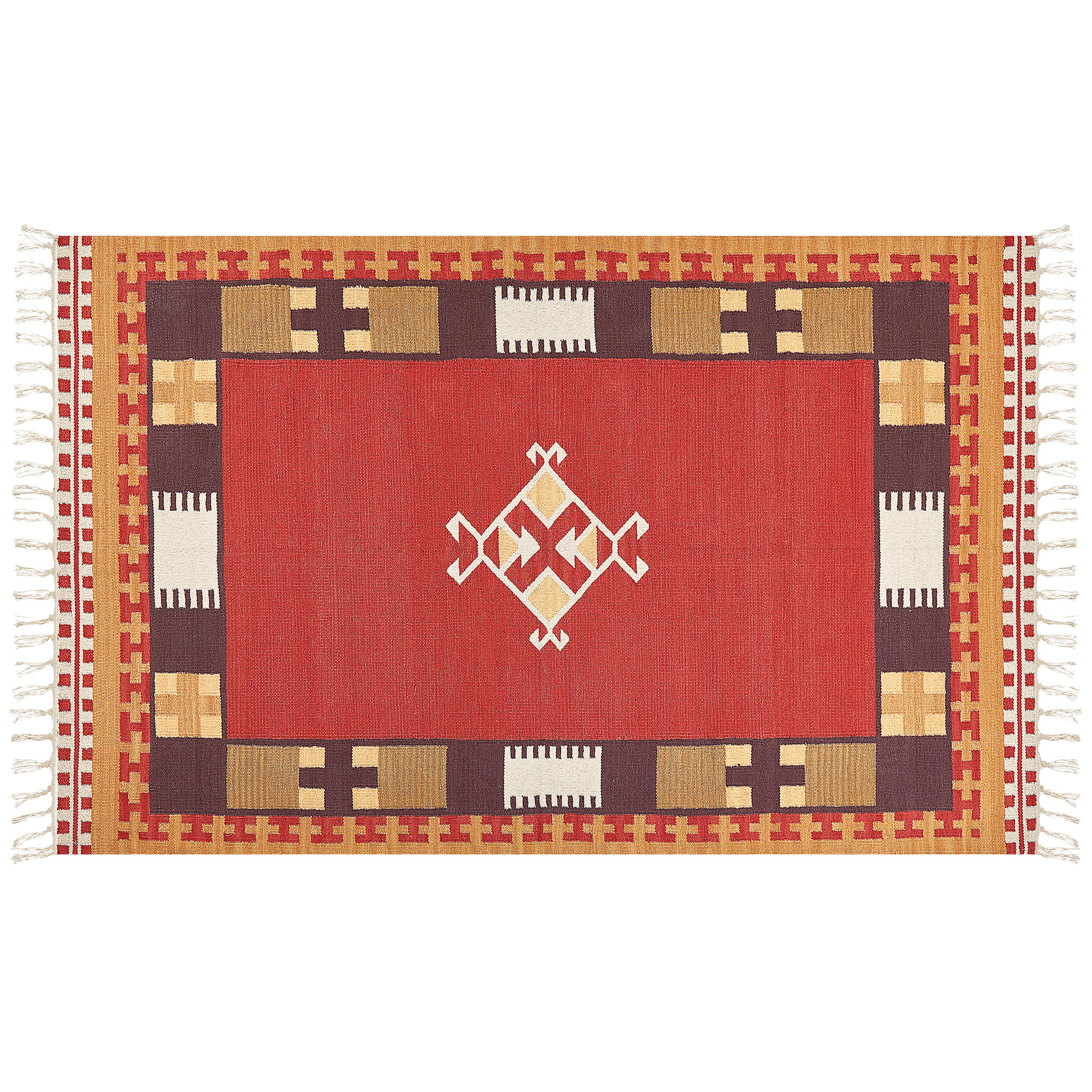 KELIM-TEPPICH Parakar 200/140 cm - Multicolor, Textil (140/200cm) - Beliani