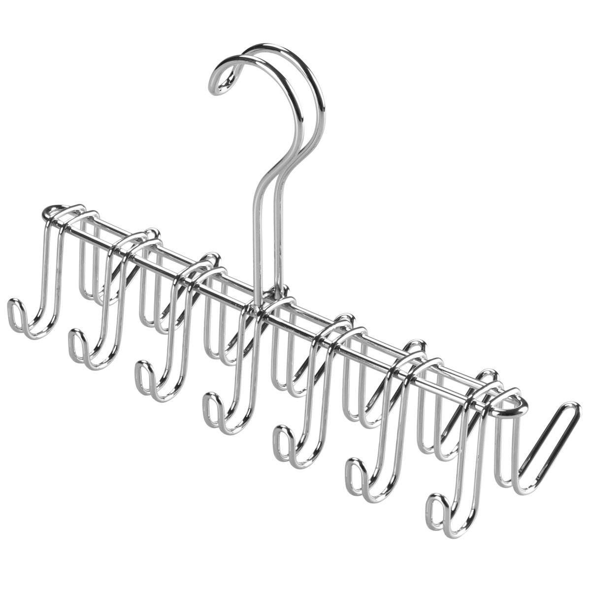 KRAWATTENHALTER aus Metall für Kleiderschrank - Silberfarben, Metall (26.16/17.27/4.8cm) - Calicosy