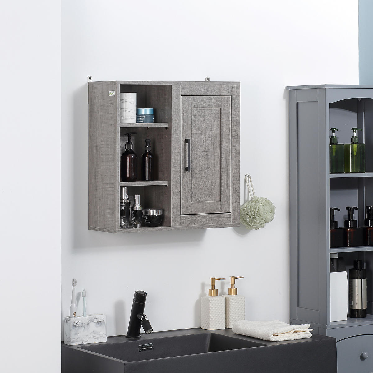HÄNGESCHRANK Grau 1 Stück - Grau, Kunststoff (48/50/20cm) - GiPP