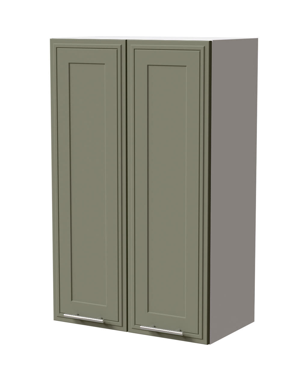HÄNGESCHRANK Salo W4/60 Weiß / Reed Green Matt 60 / 32,5 / 96cm - Weiß/Grün, Holz/Holzwerkstoff (60/96/32.5cm) - Feldmann-Wohnen