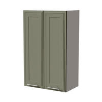 HÄNGESCHRANK Salo W4/60 Weiß / Reed Green Matt 60 / 32,5 / 96cm - Weiß/Grün, Holz/Holzwerkstoff (60/96/32.5cm) - Feldmann-Wohnen