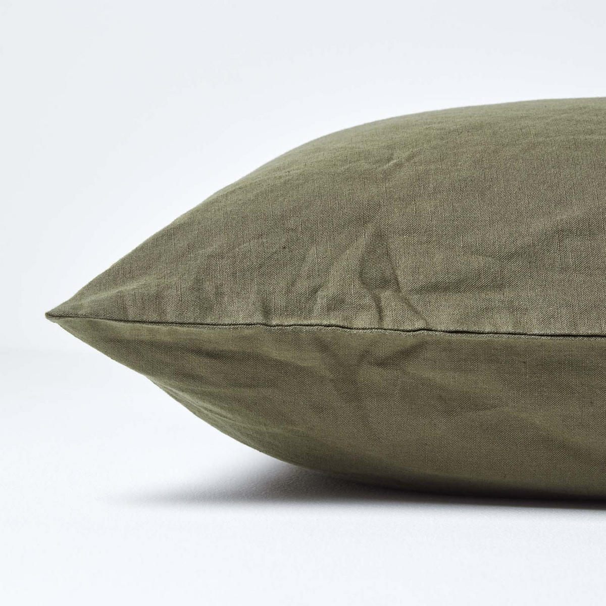 KISSENBEZUG Leinen - Olivgrün, Textil (60/60cm) - Homescapes