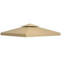 ERSATZDACH für Gartenpavillon DE-12550 3x3 m Beige - Beige, Textil (300/1/300cm) - ComfortXL