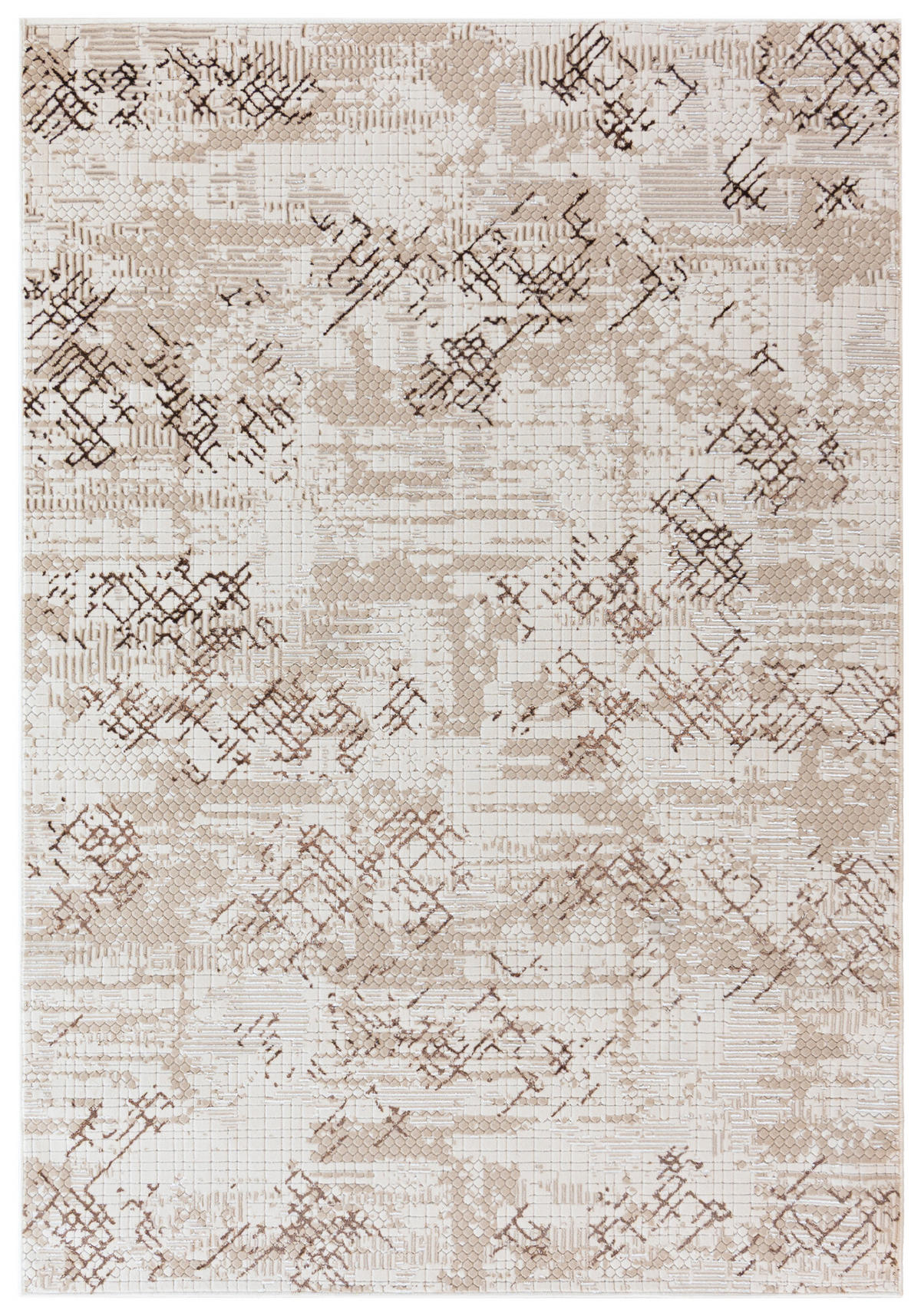 MAZOVIA TEPPICH UD30A - Braun, Creme - 80 x 150 cm - Creme/Braun, Textil (80/150cm) - Mazovia