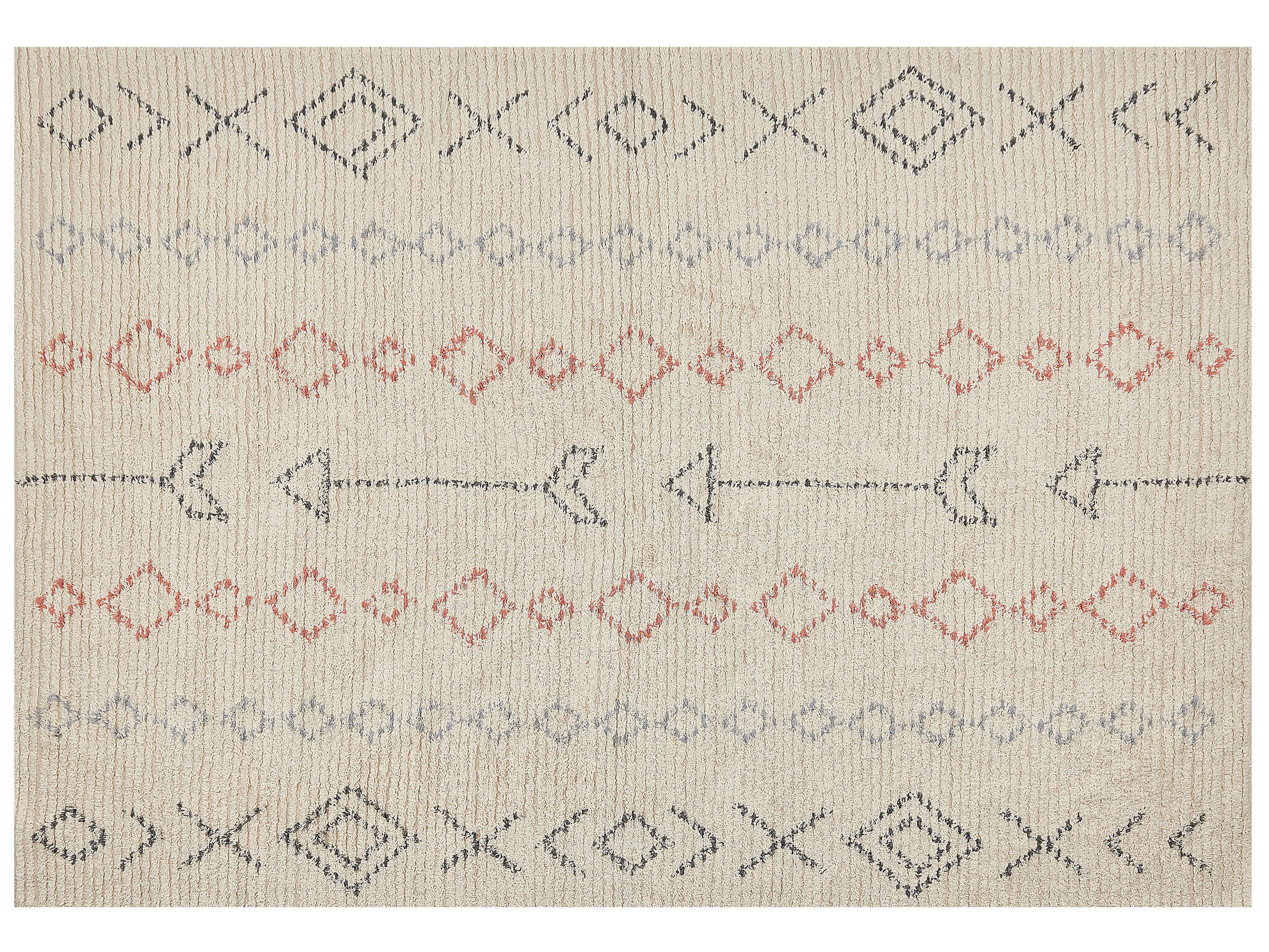 KURZFLOR-TEPPICH Dispur 230/160 cm - Beige, Textil (160/230cm) - Beliani