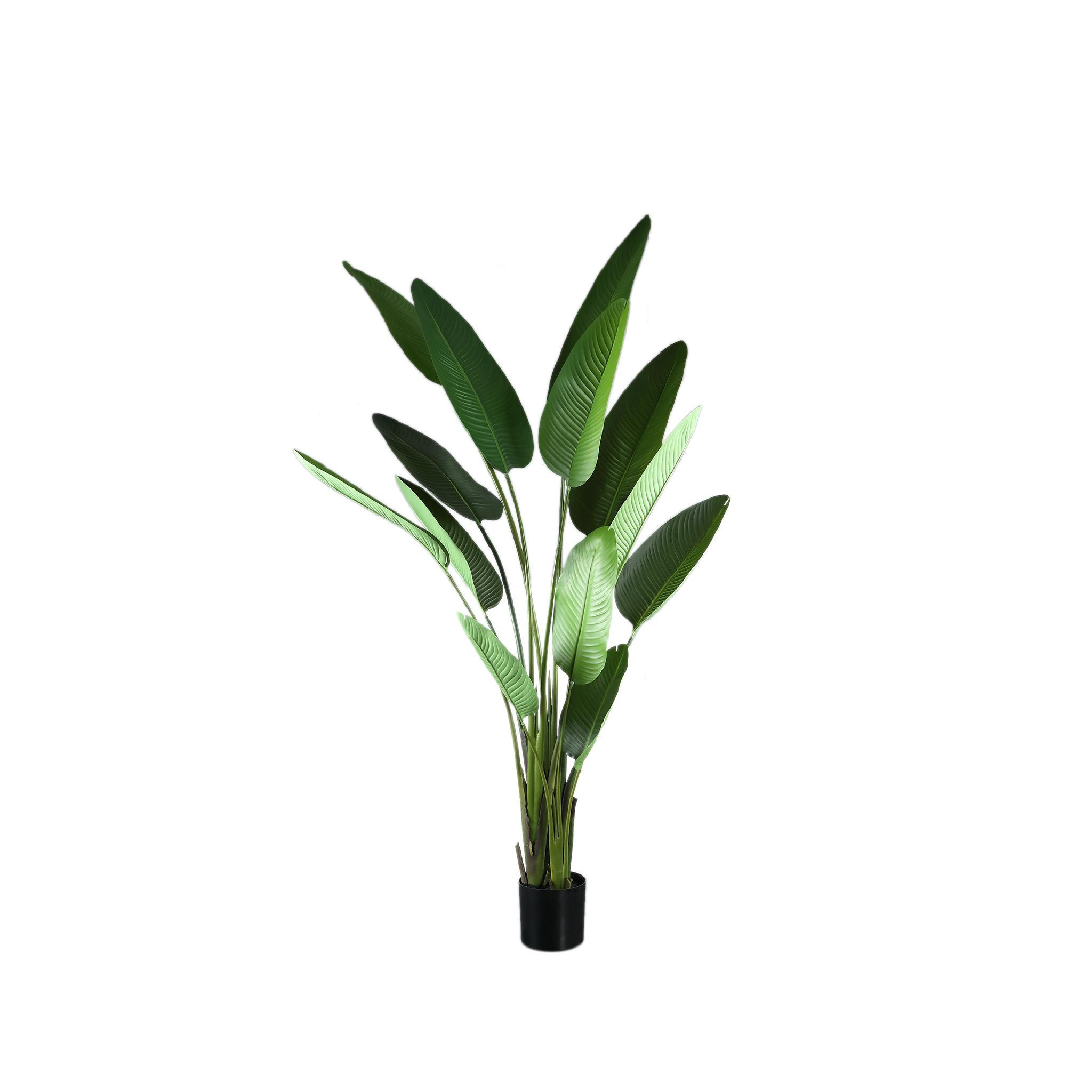 KUNSTPFLANZE Leaves Grün 110/63/235cm - Grün, Kunststoff/Stein (235cm) - PTMD Collection