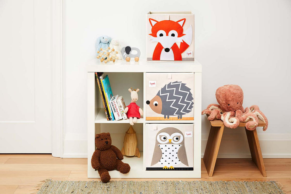 AUFBEWAHRUNGSBOX Fuchs 33x33x33cm - Naturfarben, Textil (33/33cm) - 3Sprouts