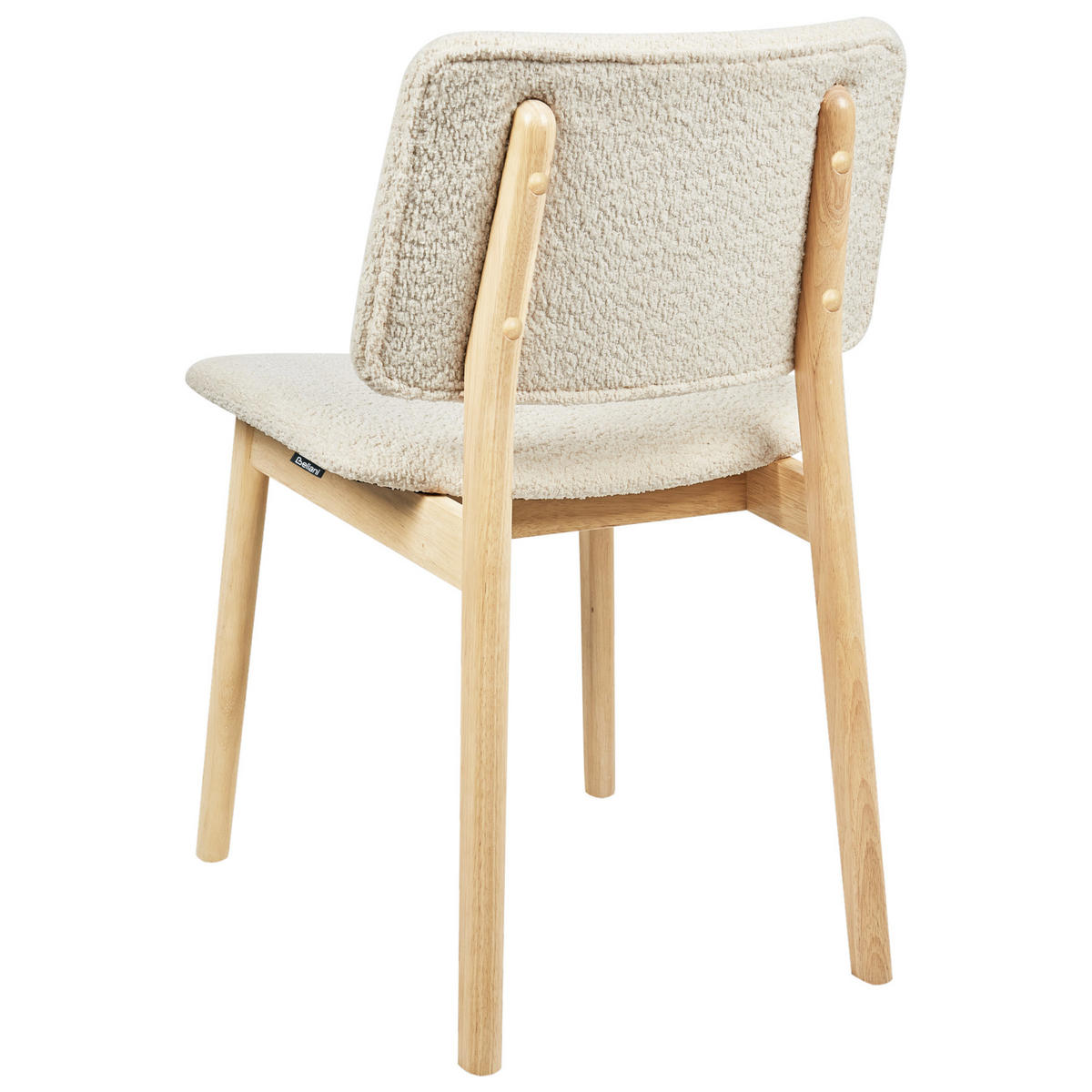 JÍDELNÍ ŽIDLE sada 2 ks Krémově bílá Blane - bílá/hnědá, dřevo (48/79/52cm) - Beliani