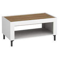 COUCHTISCH Mossa MO09 - Schwarz/Weiß, Holzwerkstoff/Kunststoff (56/97/47cm) - MIRJAN24