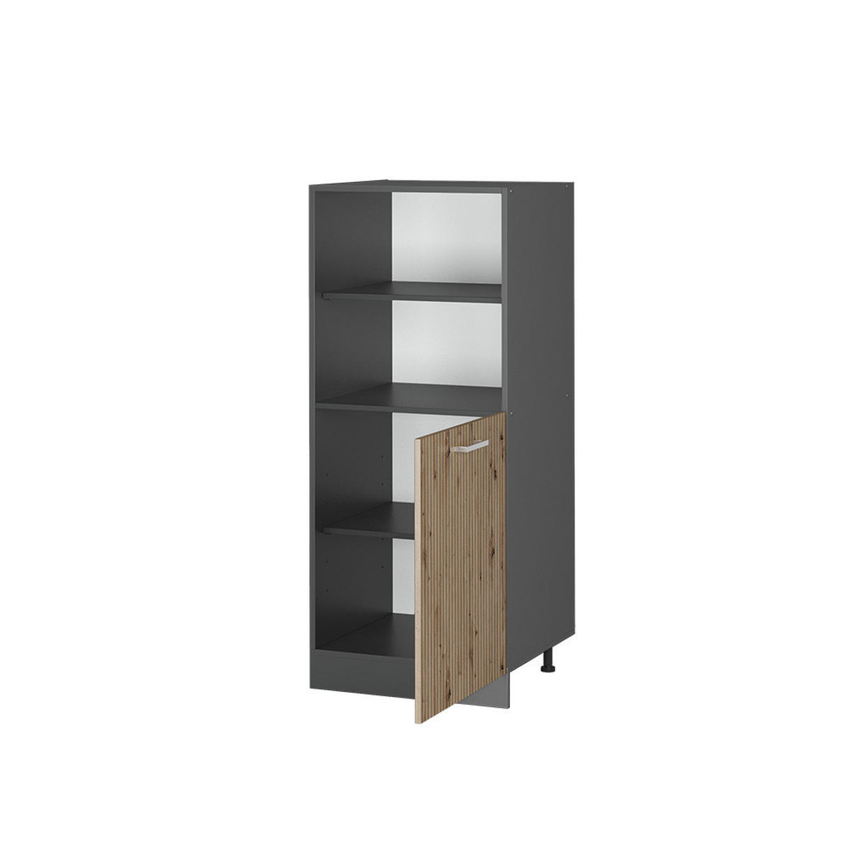 SKŘÍŇKA NA VESTAVĚNOU TROUBU R-Line Řemeslný dub - antracitová/dub artisan, kompozitní dřevo (60/143/57cm) - Vicco