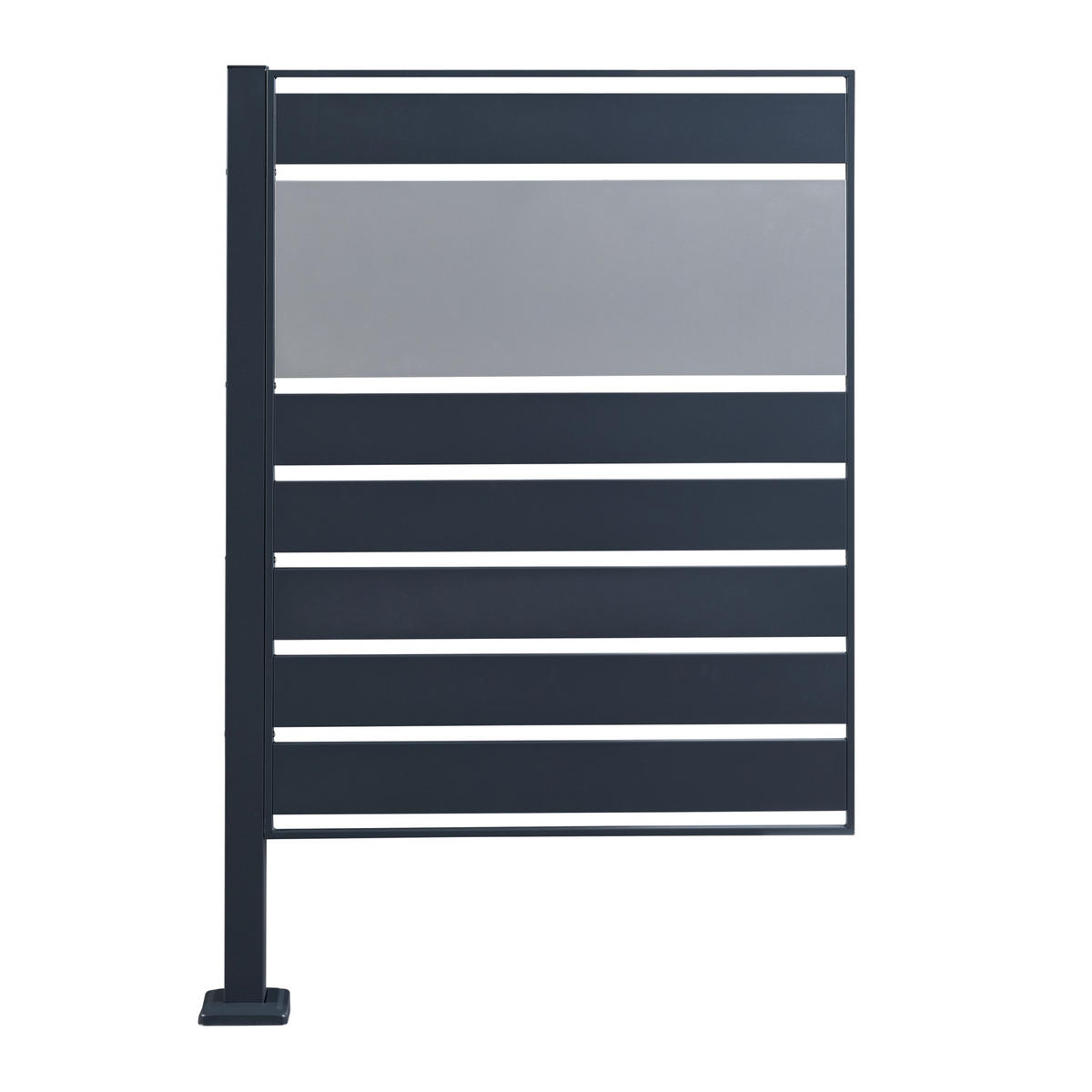 MÜLLTONNENBOX-ELEMENT Uusikaupunki - Anthrazit/Silberfarben, Metall (83/120/11cm) - [en.casa]