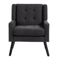 SESSEL 68/76/88 cm Dark Gray aus Upholstered mit Tufting - Dunkelgrau, Textil (76/88/68cm) - OKMYHOME