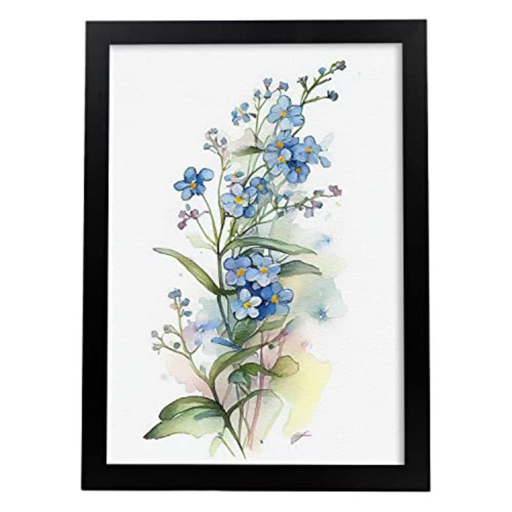 POSTER Vergissmeinnicht 1 Im Nordischen Stil. A3 Rahmenlos - Klar, Papier (29.7/5/42cm) - Nacnic