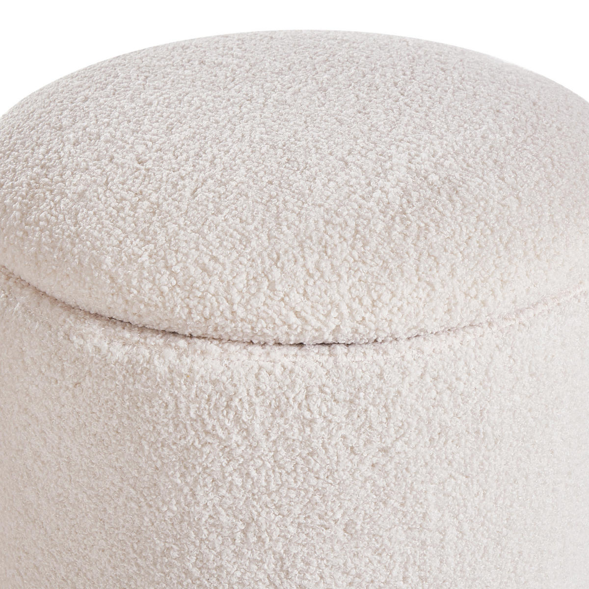 POUF 2er-Set Cremeweiß Berea - Weiß, Textil (40/37/40cm) - Beliani