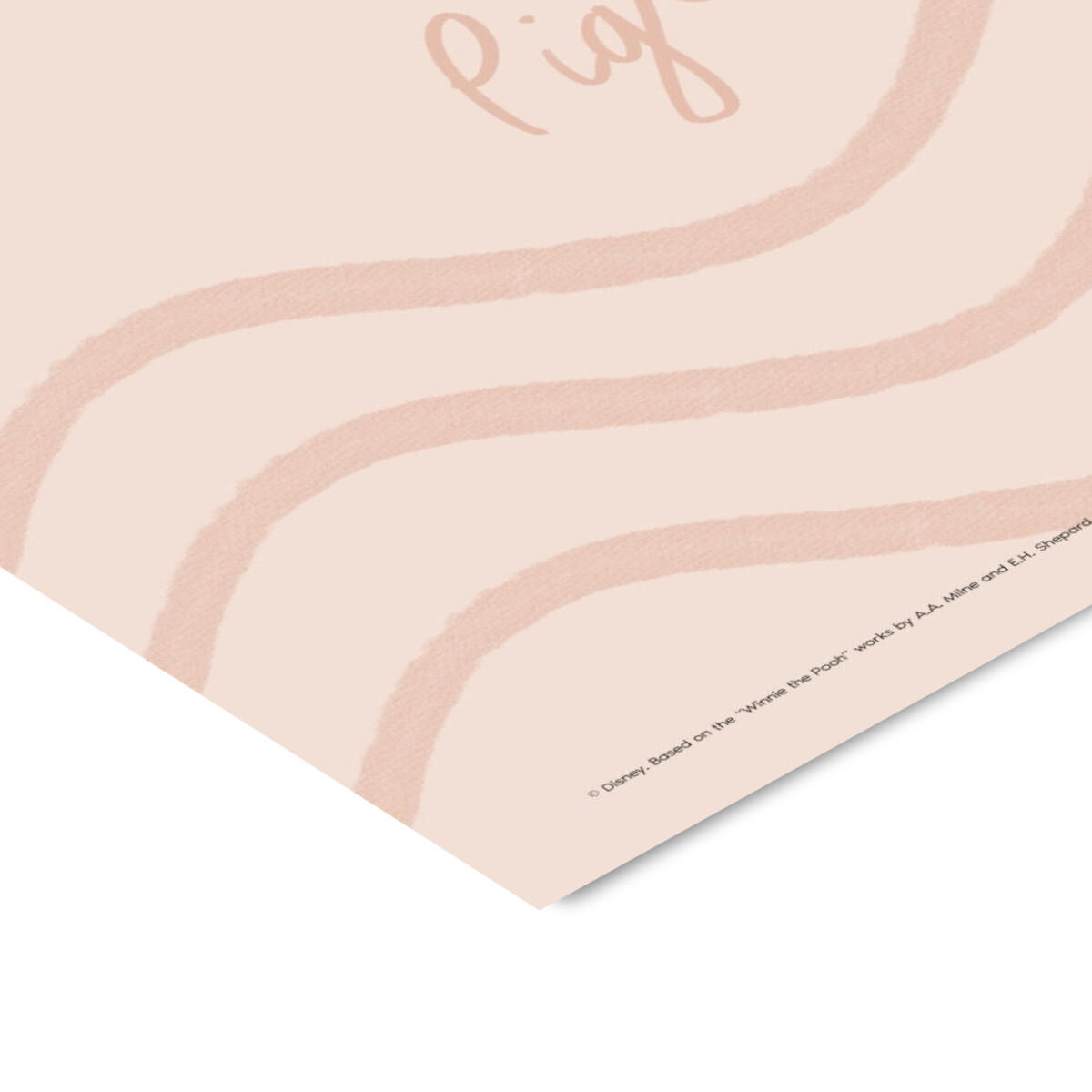 POSTER Disney - Piglet Soft Pink Waves - Pink, Papier (70/100/0.1cm) - Poster&Frame