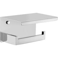 TOILETTENPAPIERHALTER，EDELSTAHL 304, Wandmontage. - Silberfarben, Metall (10/10/14cm)