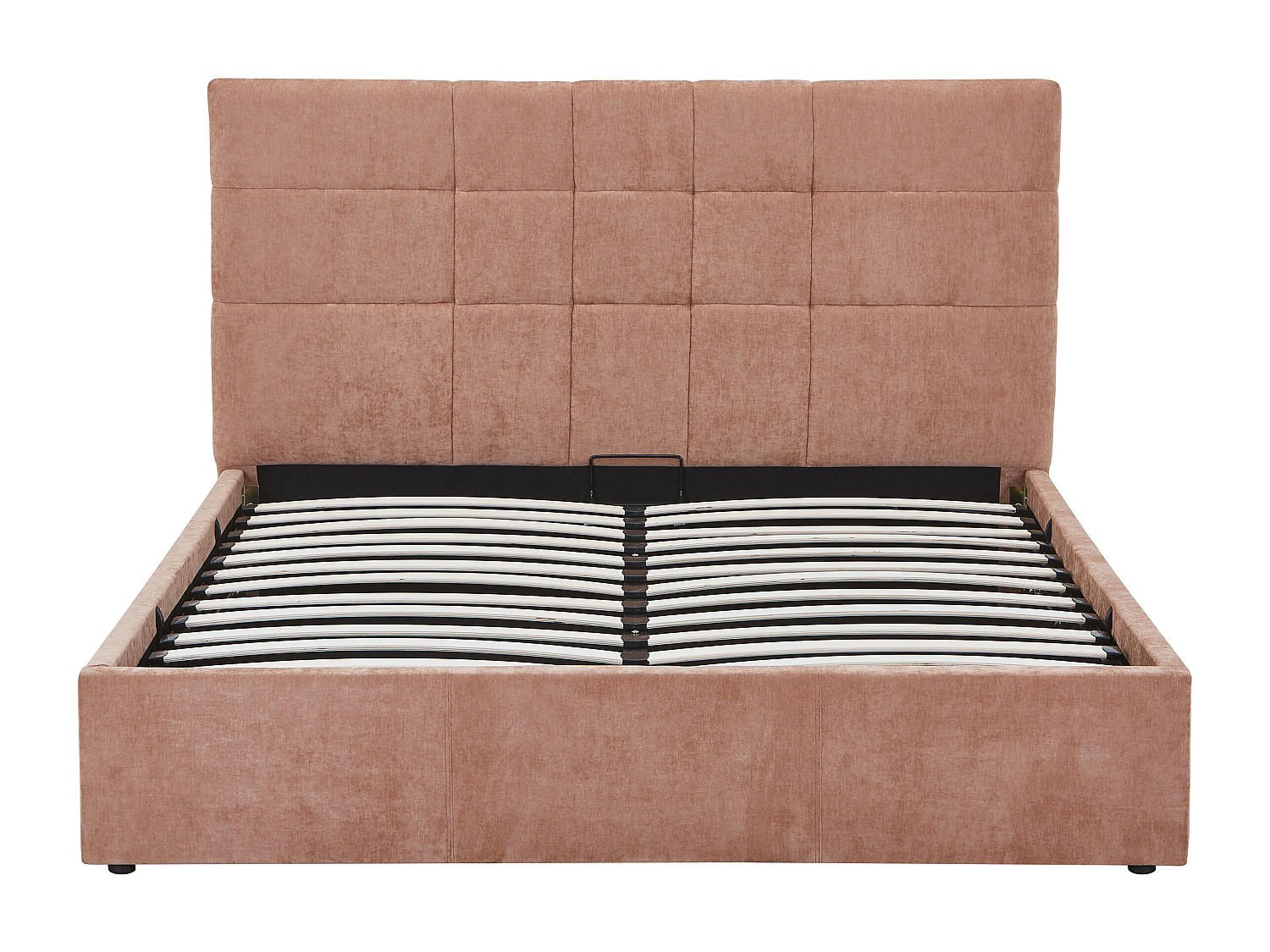 BETT mit Bettkasten - 2 Personen - stoff - terracotta Hopeya - Terracotta, Textil (160/200cm) - Vente-Unique