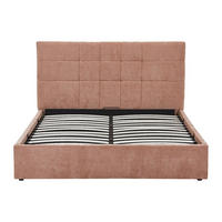BETT mit Bettkasten - 2 Personen - stoff - terracotta Hopeya - Terracotta, Textil (160/200cm) - Vente-Unique
